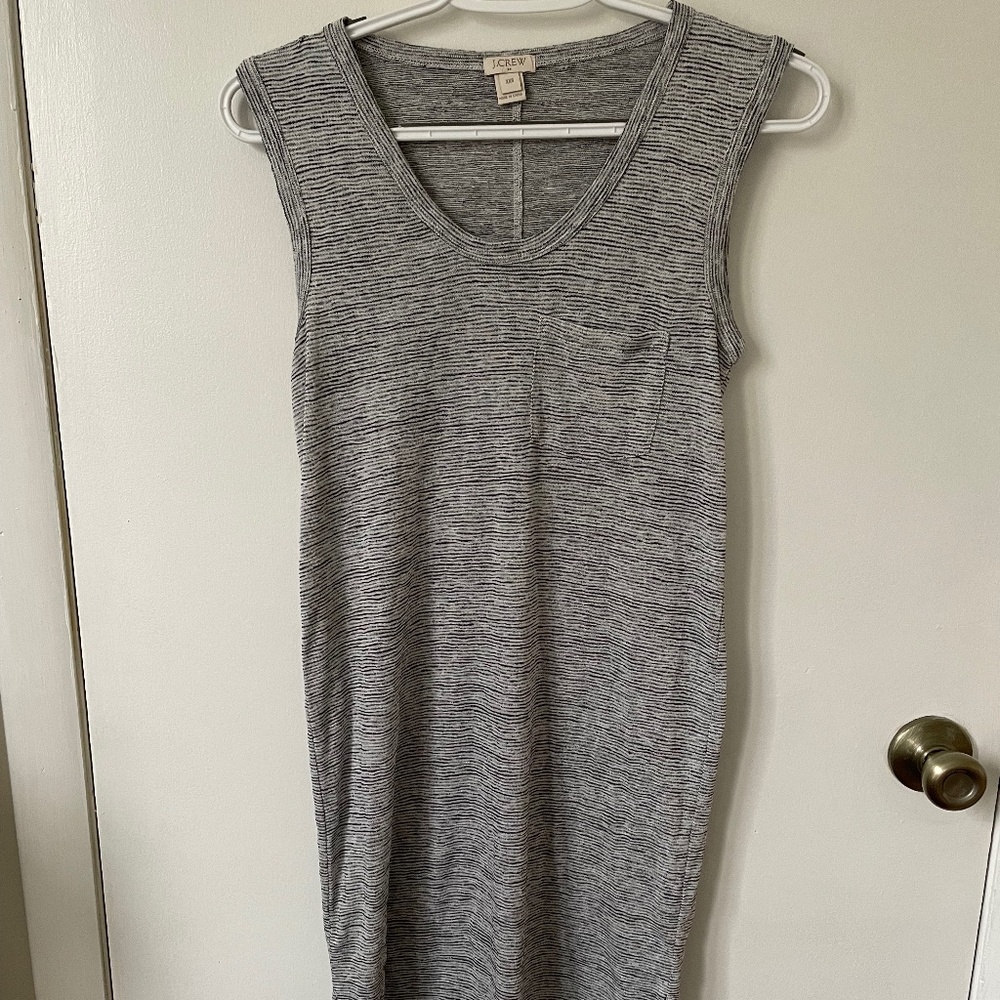 J.Crew Grey & White Cover Up